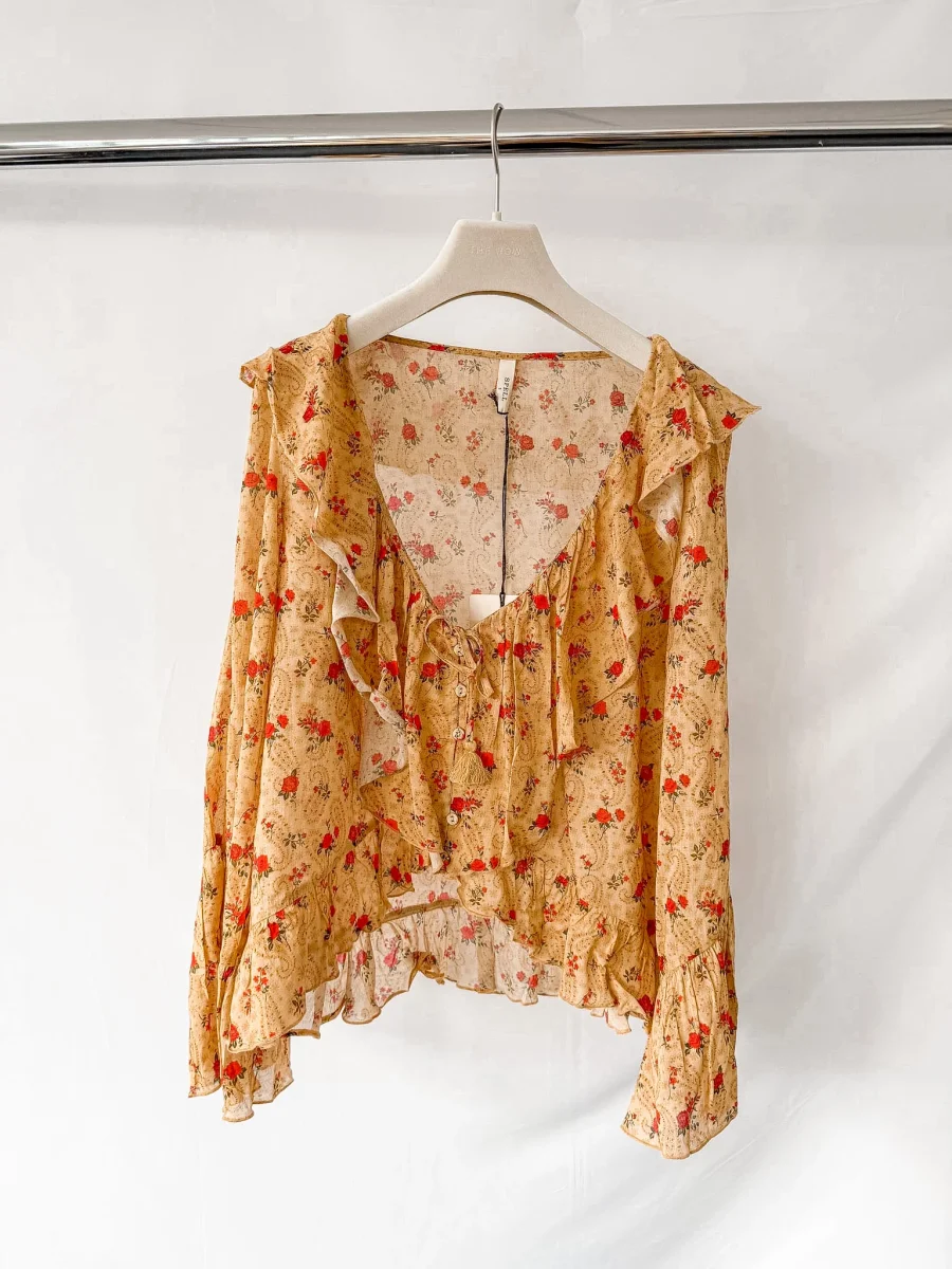 Spell and the Gypsy Fleur Frill Blouse in Butterscotch - Imagen 3