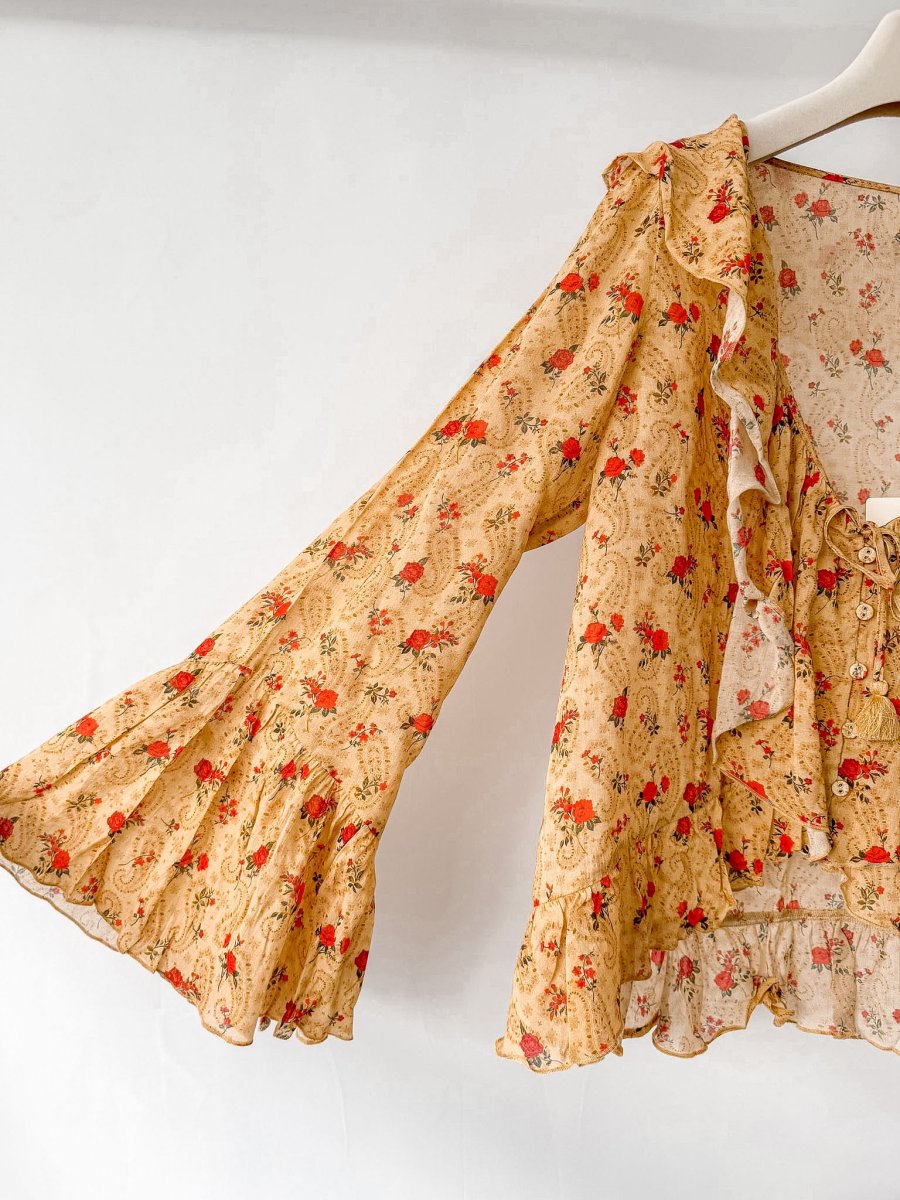 Spell and the Gypsy Fleur Frill Blouse in Butterscotch - Imagen 4