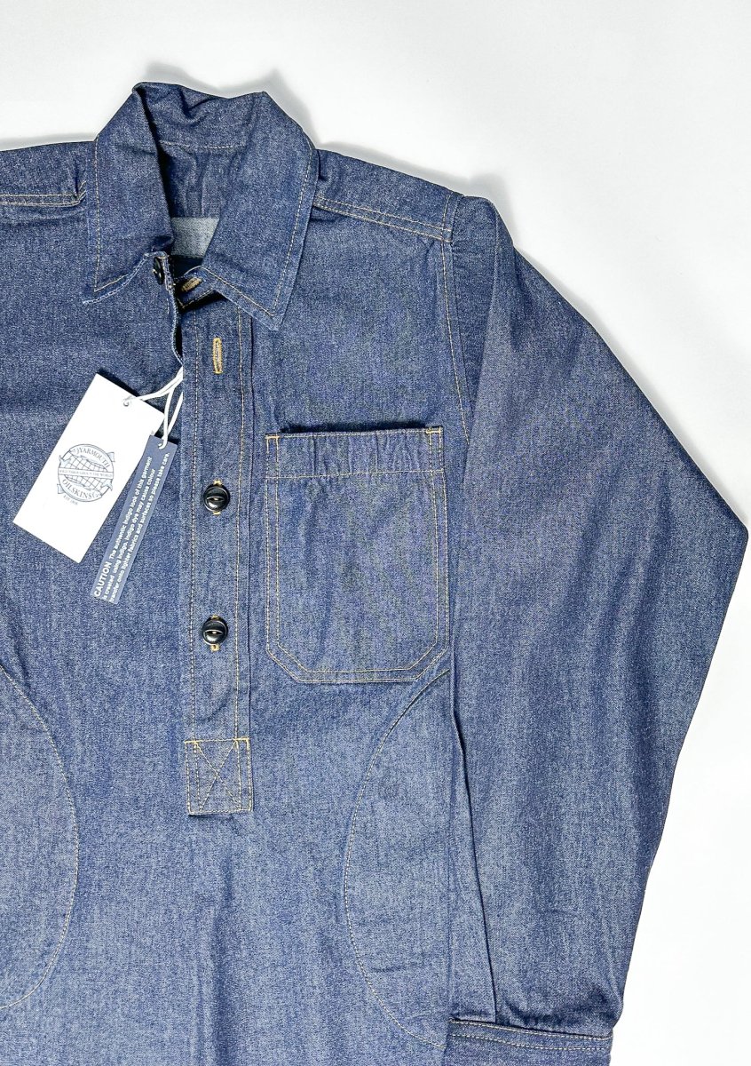 Yarmouth Oilskins Pullover Smock Shirt In Denim - Imagen 6