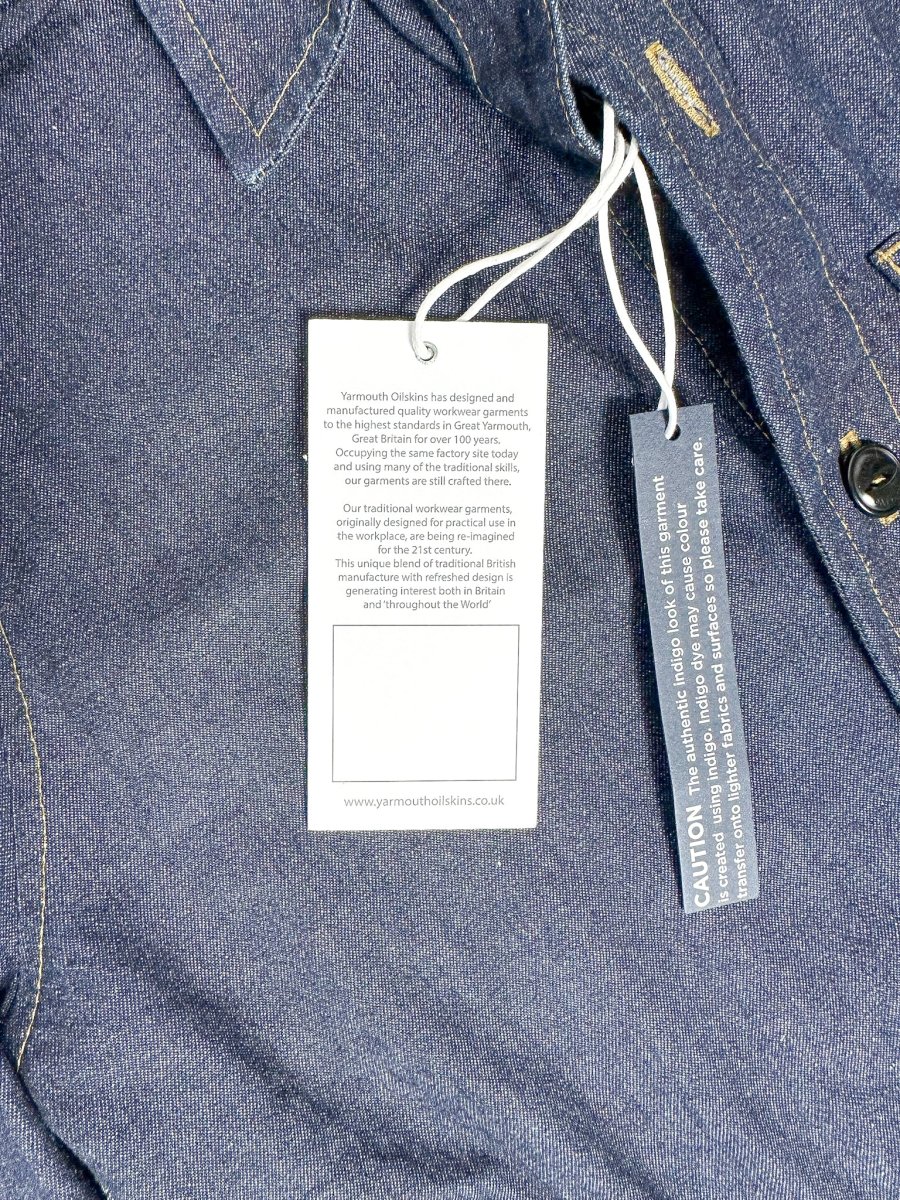 Yarmouth Oilskins Pullover Smock Shirt In Denim - Imagen 7