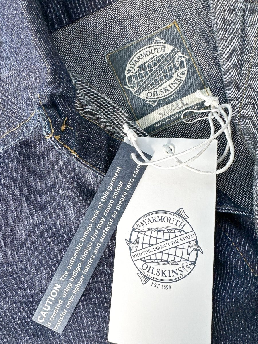 Yarmouth Oilskins Pullover Smock Shirt In Denim - Imagen 8