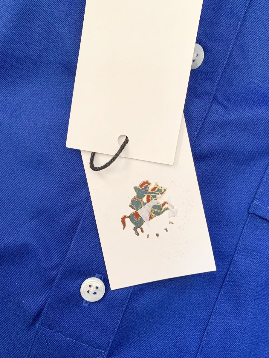 Drake's Colour Block Blue & Red Shirt - Imagen 4