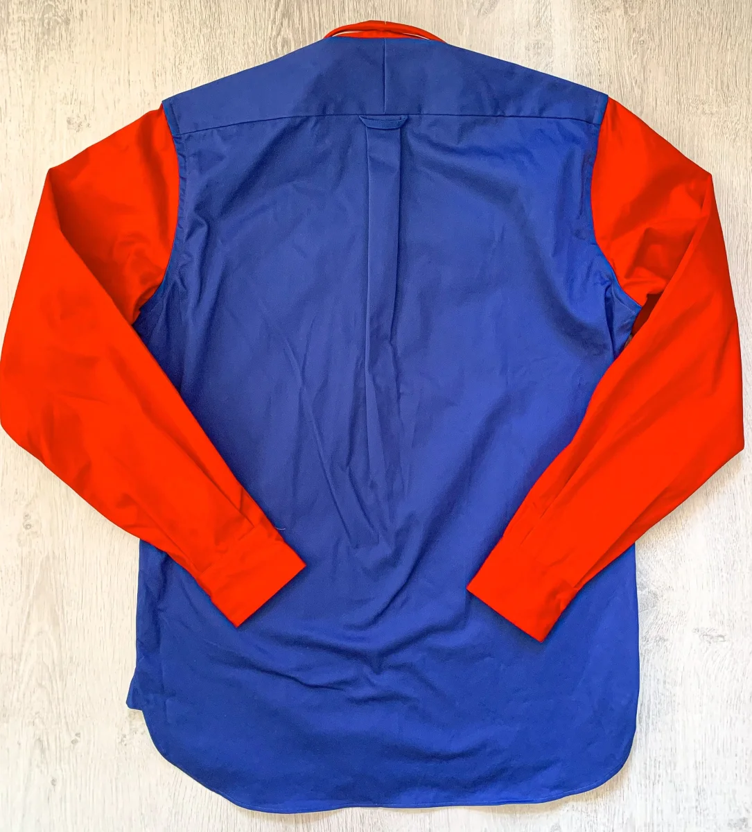 Drake's Colour Block Blue & Red Shirt - Imagen 3