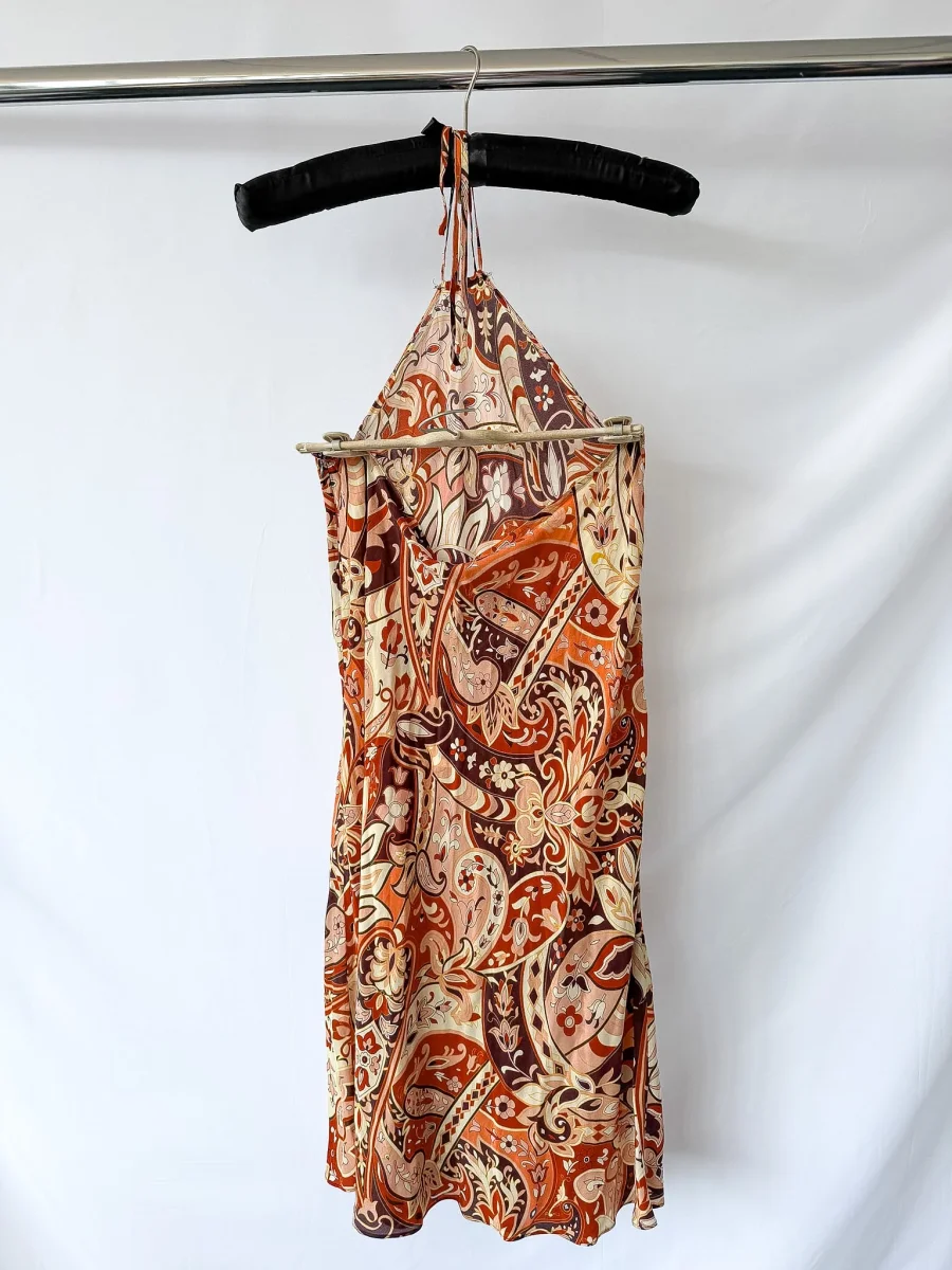 Rixo London Kamilla Paisley Criss Cross Halter Dress - Imagen 4