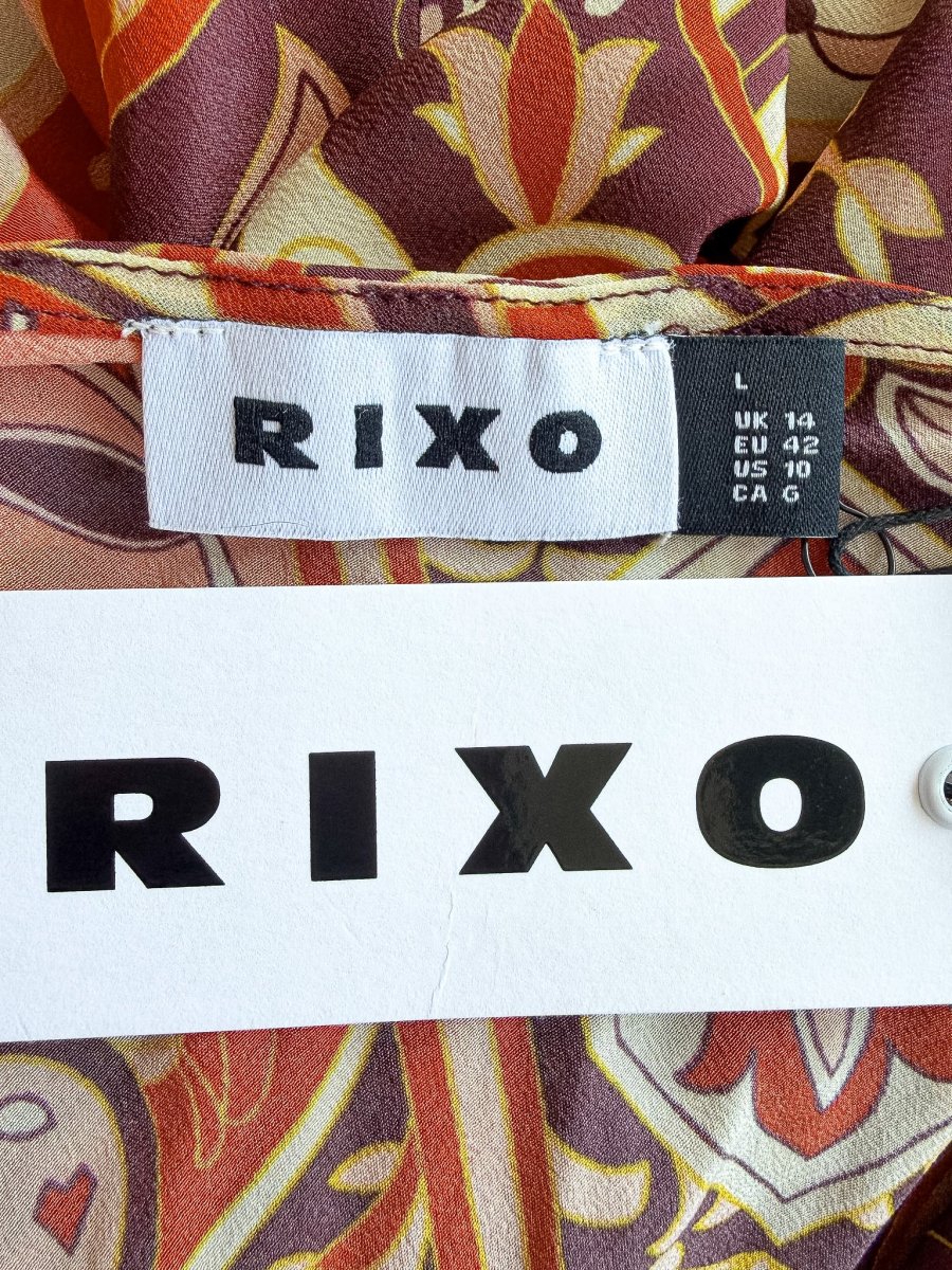 Rixo London Kamilla Paisley Criss Cross Halter Dress - Imagen 6