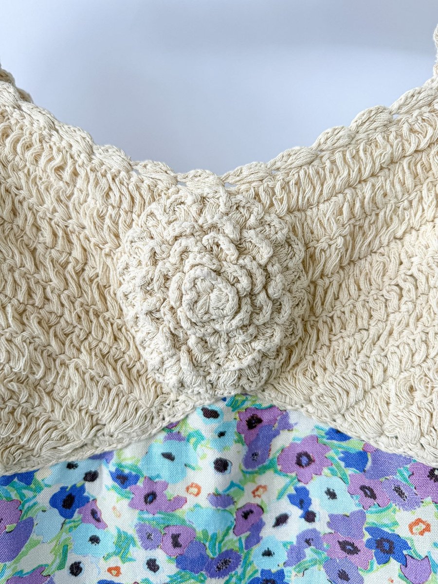 Rixo London Crochet Floral Print Mini Dress - Imagen 6