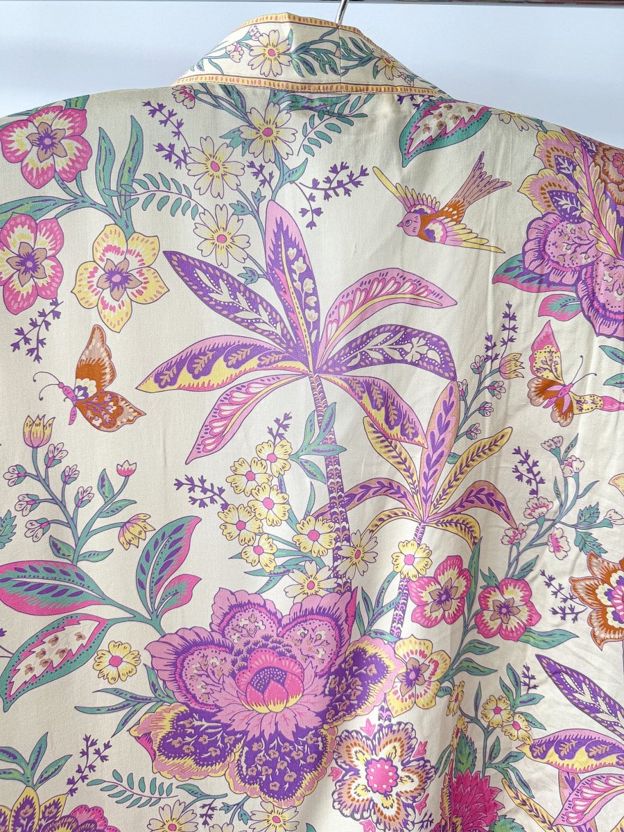 Spell Mojave Lily Floral Print Short Robe - Imagen 8
