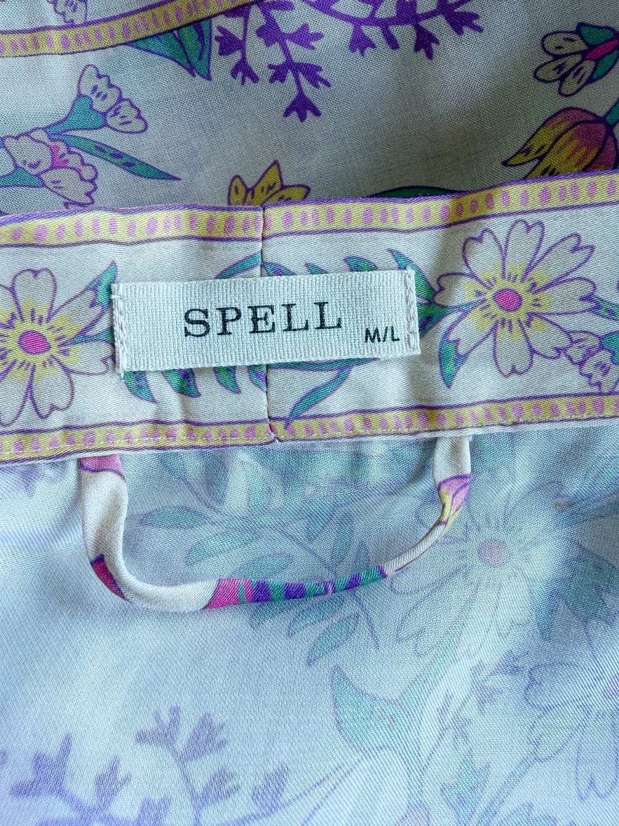 Spell Mojave Lily Floral Print Short Robe - Imagen 9