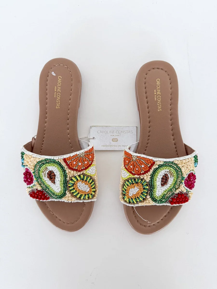 Caroline Constas Beaded Tutti Fruiti Sandals (EX-DISPLAY) - Imagen 4