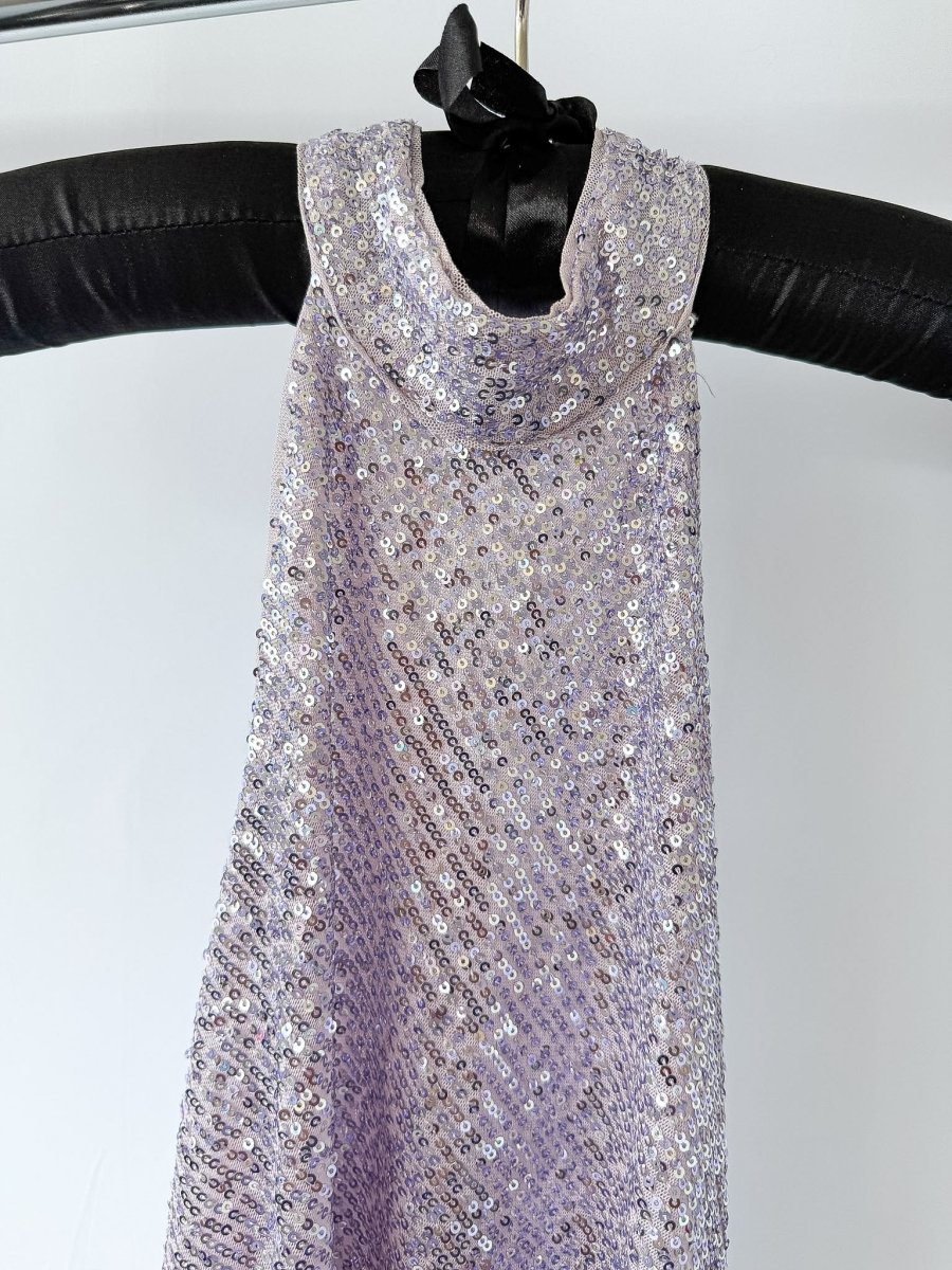Rixo London Purple Zuri Sequined Halterneck Maxi Dress - Imagen 7
