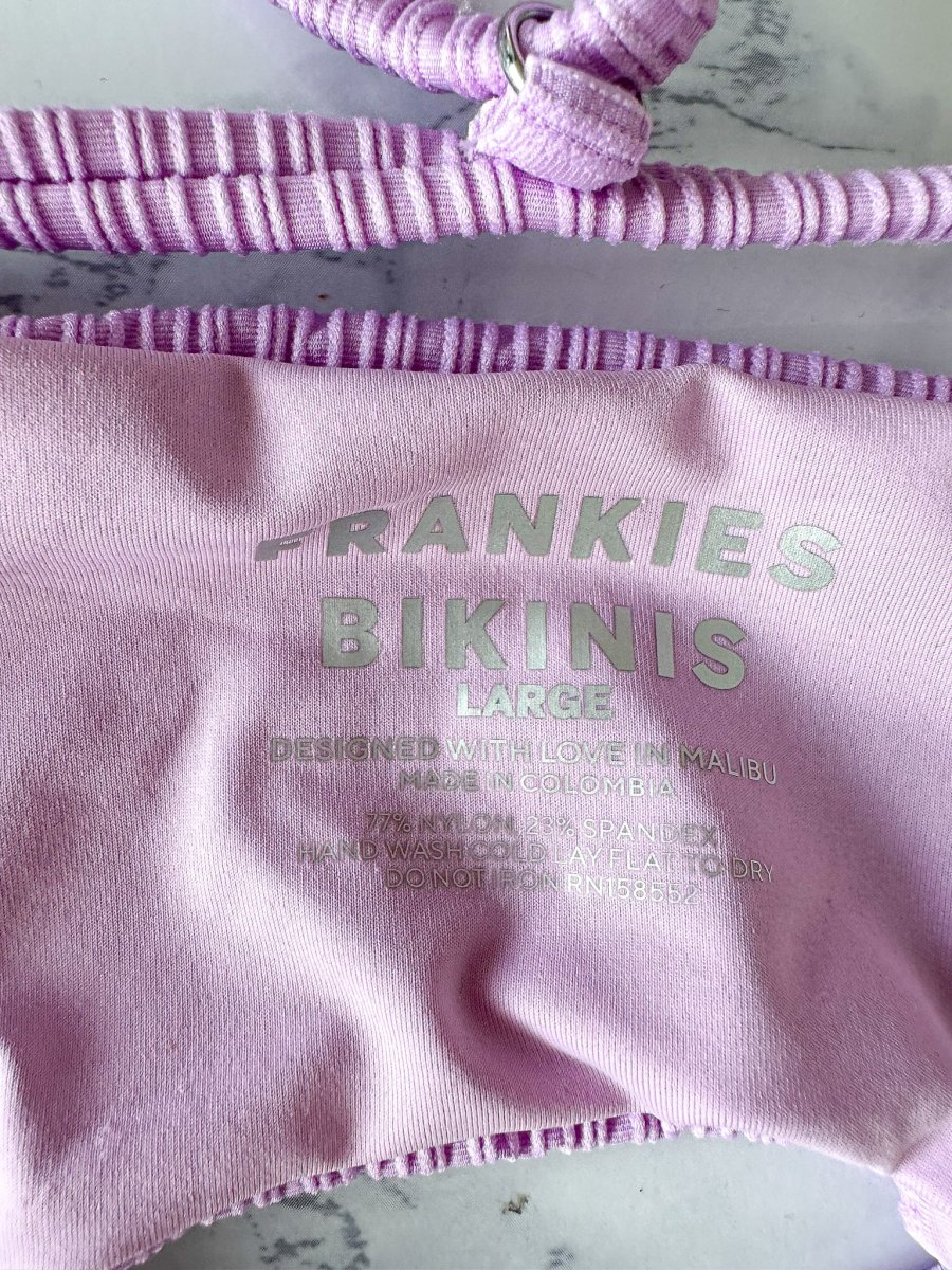 Frankies Bikini Campbell Plisse Wisteria Purple Bikini Top - Imagen 8
