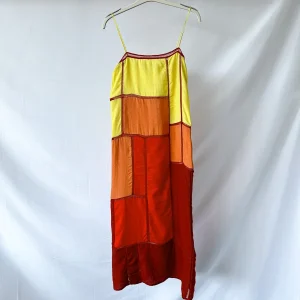 Gabriela Hearst Summer Patchwork Cashmere Silk Maxi Dress