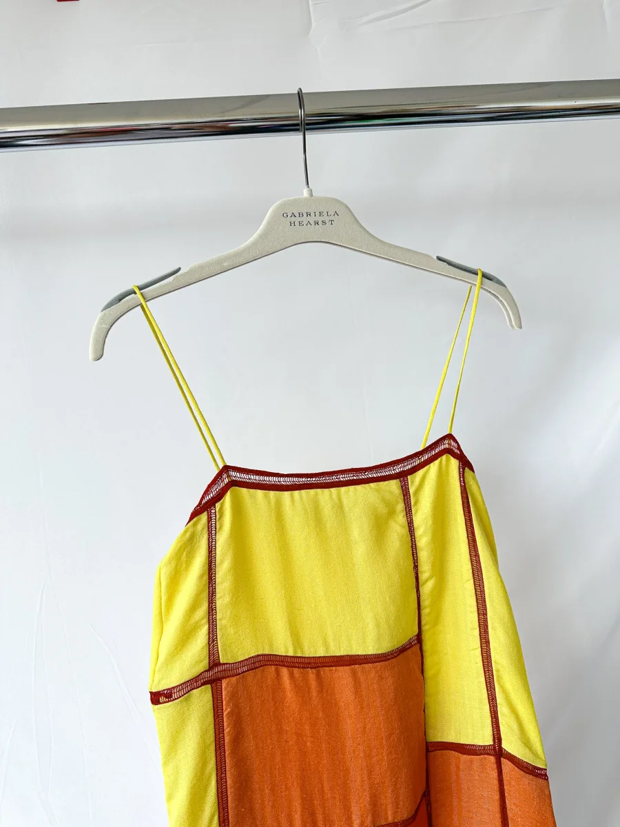 Gabriela Hearst Summer Patchwork Cashmere Silk Maxi Dress - Imagen 3