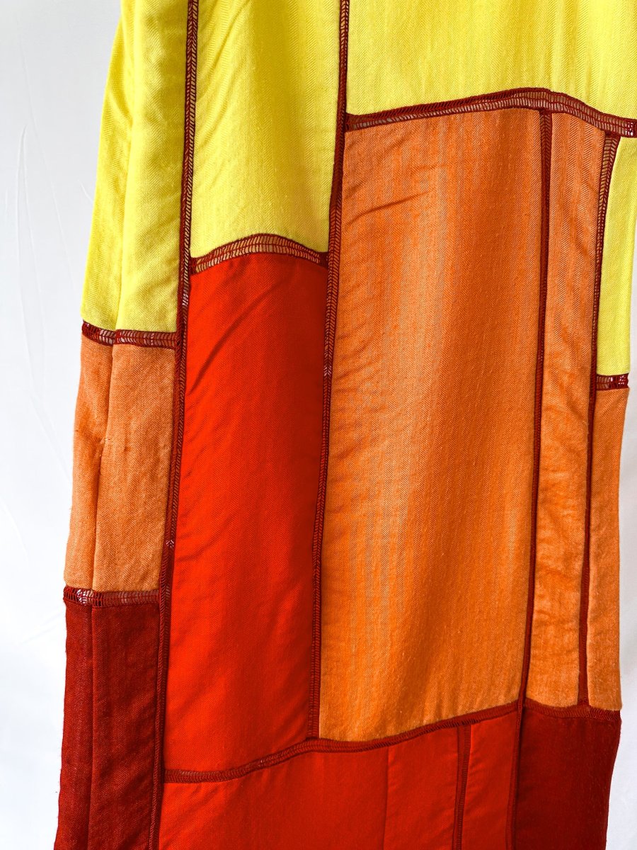 Gabriela Hearst Summer Patchwork Cashmere Silk Maxi Dress - Imagen 6