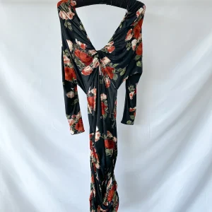 Magda Butrym 11 Floral Black Long Sleeve Dress