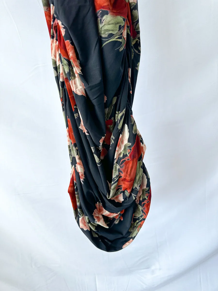 Magda Butrym 11 Floral Black Long Sleeve Dress - Imagen 4