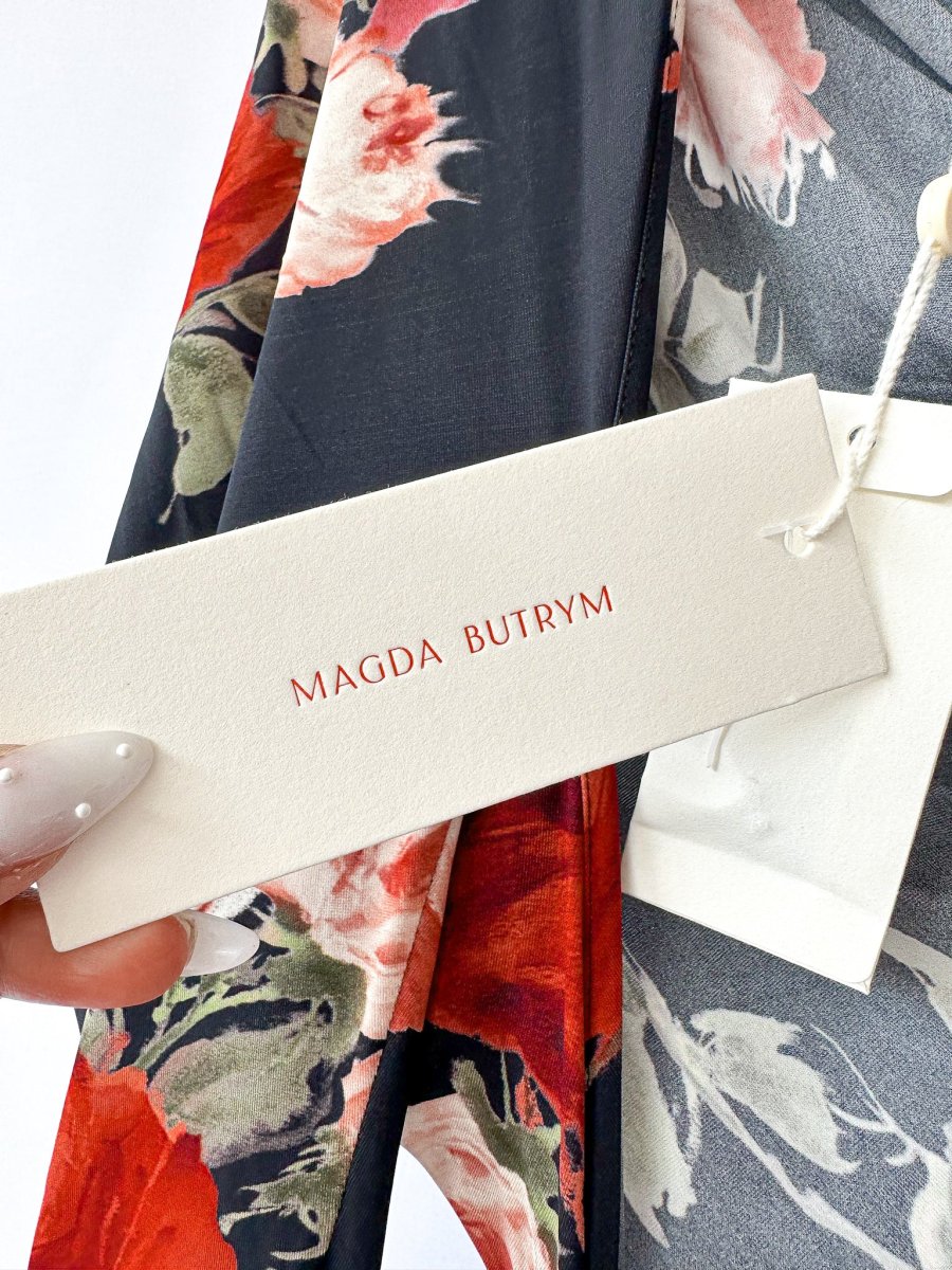 Magda Butrym 11 Floral Black Long Sleeve Dress - Imagen 7