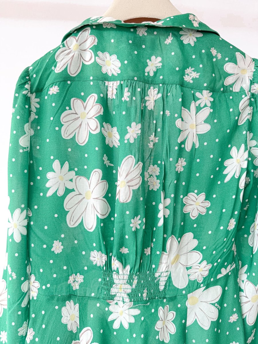 Rixo London Petal Print Green Renata Dress - Imagen 9