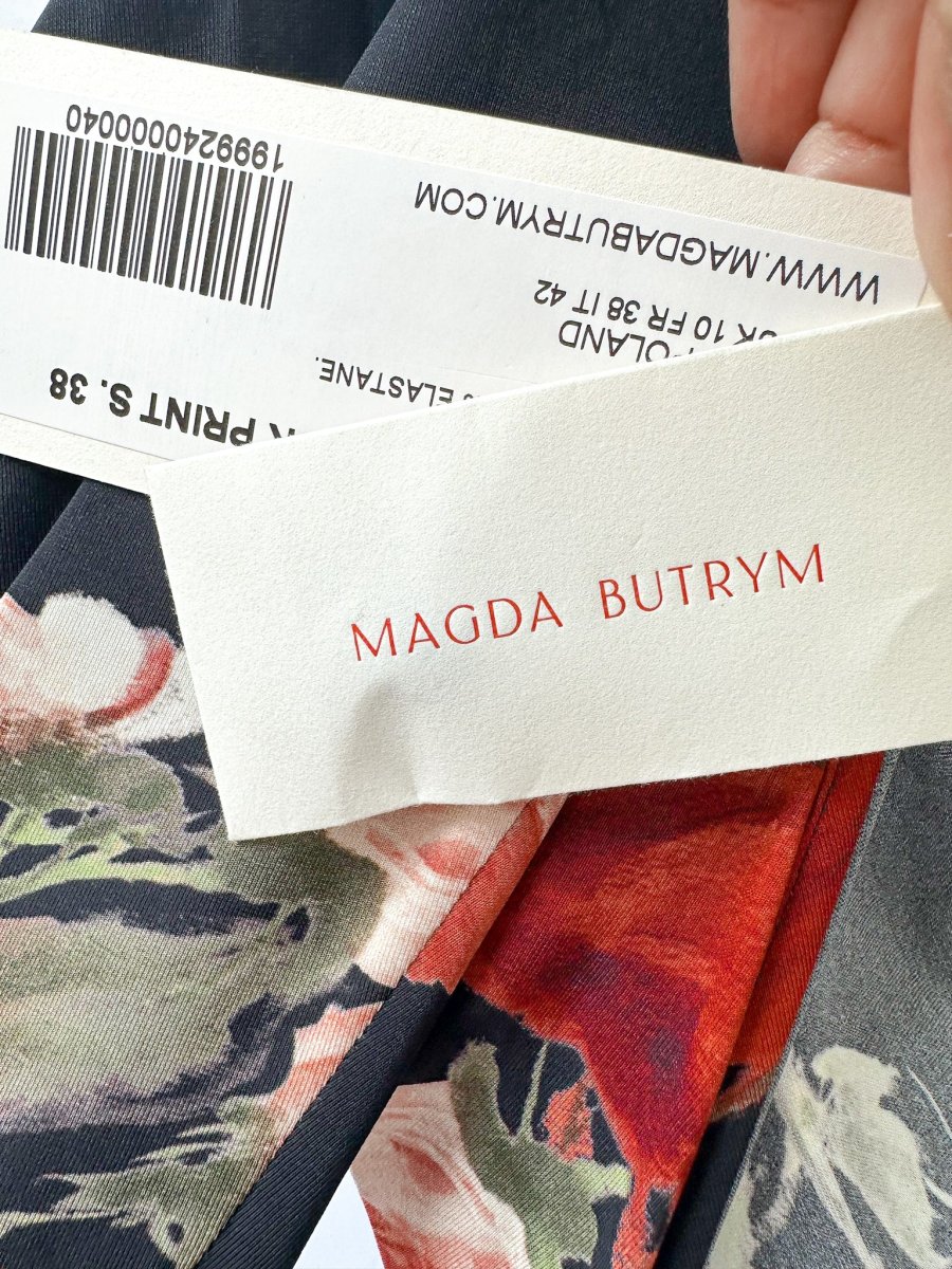 Magda Butrym 11 Floral Black Long Sleeve Dress - Imagen 8