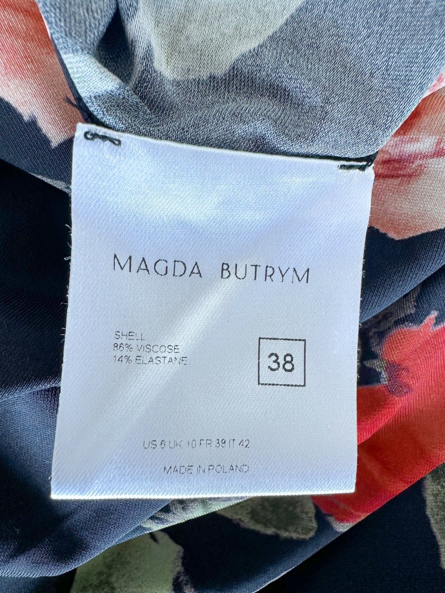 Magda Butrym 11 Floral Black Long Sleeve Dress - Imagen 9