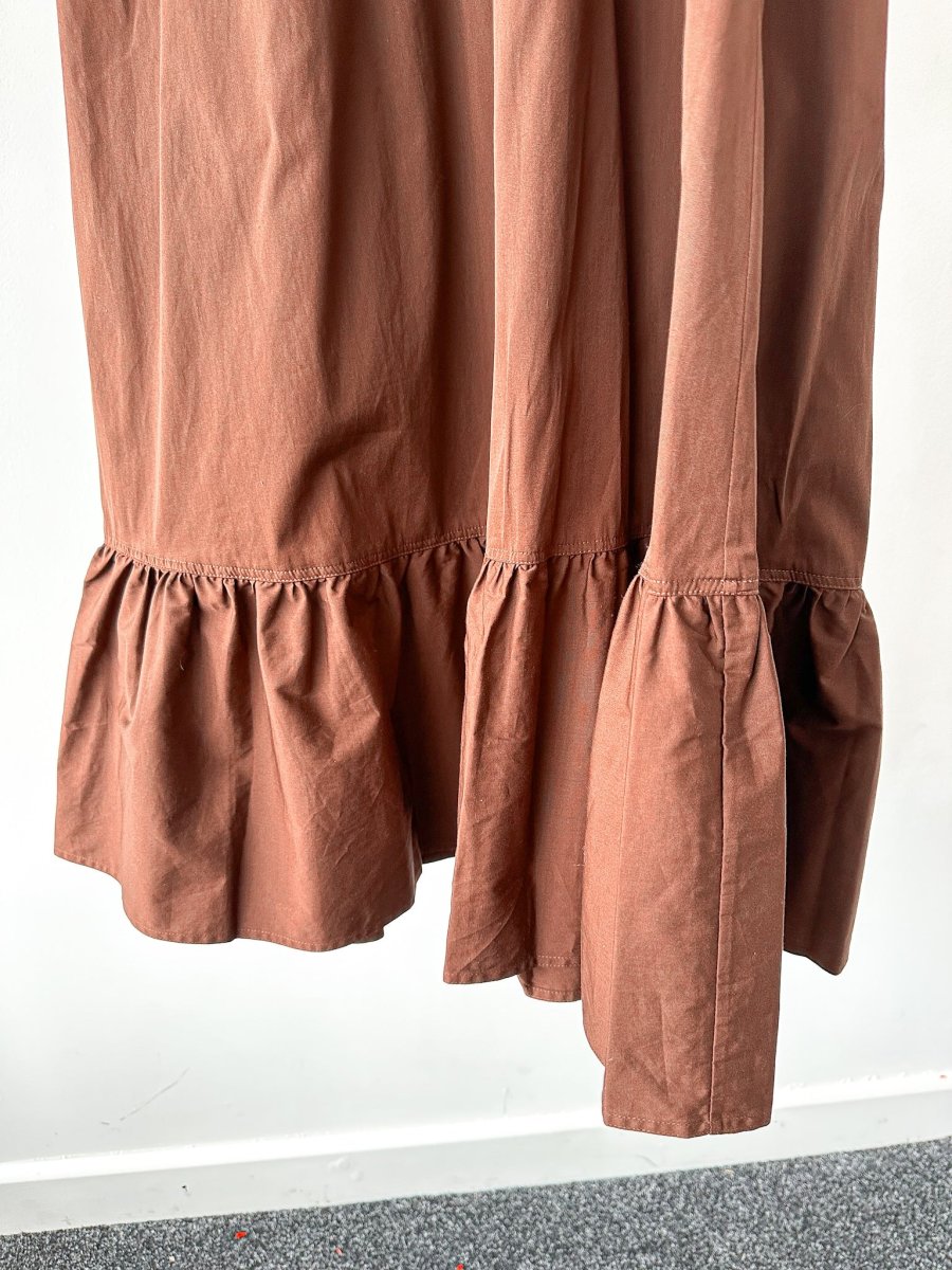 POLO RALPH LAUREN Brown Poplin Quiet Luxury Midi Dress - Imagen 4