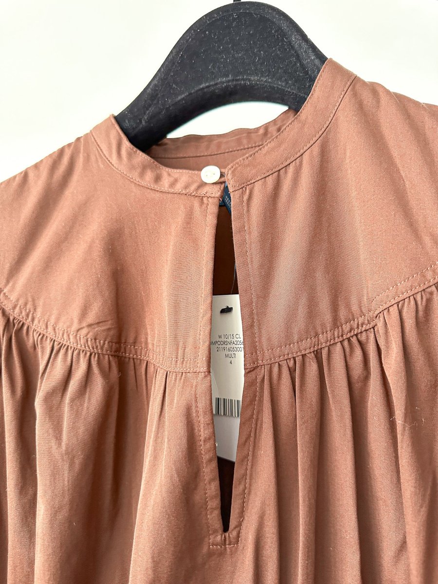 POLO RALPH LAUREN Brown Poplin Quiet Luxury Midi Dress - Imagen 5
