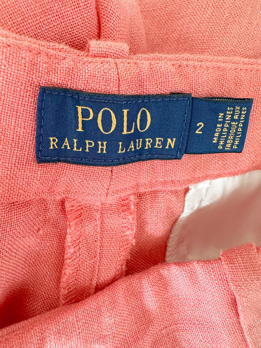 POLO RALPH LAUREN Pink Linen Summer Shorts - Imagen 7
