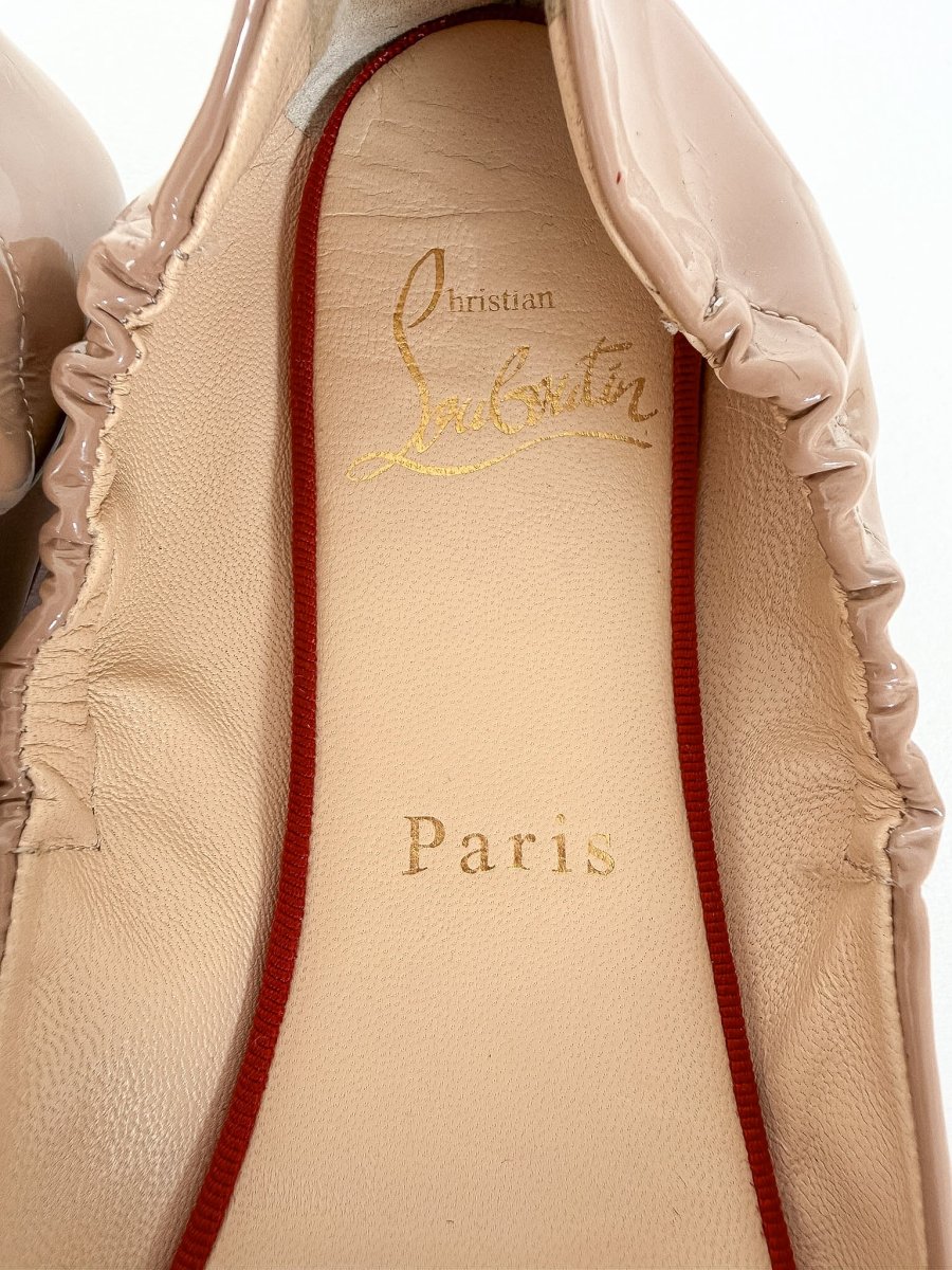 Christian Louboutin So Kate Patent Leather Bow Detail Ballet Pump Flats (EX-DISPLAYS) - Imagen 6