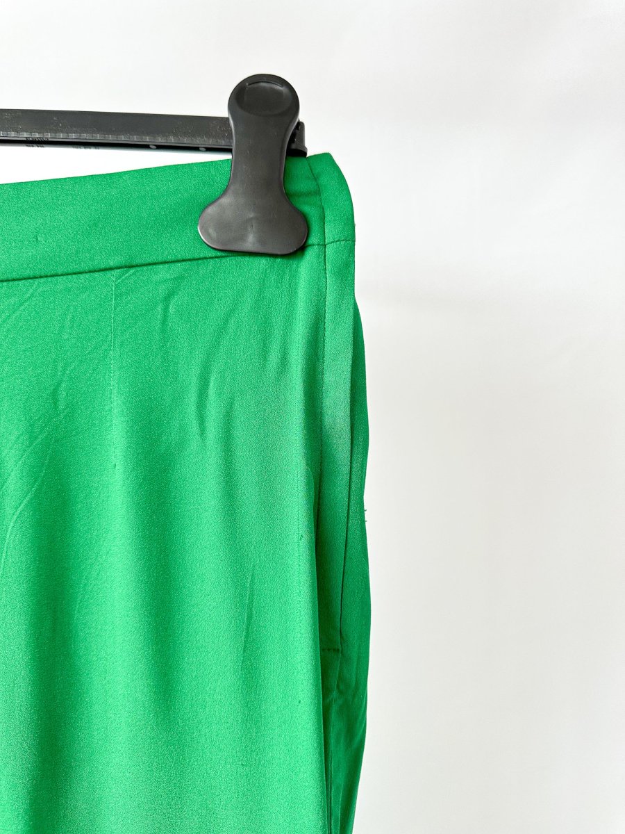 Dolce And Gabbana Green Frilly Flounce Layered Bell Bottom Trousers - Imagen 4