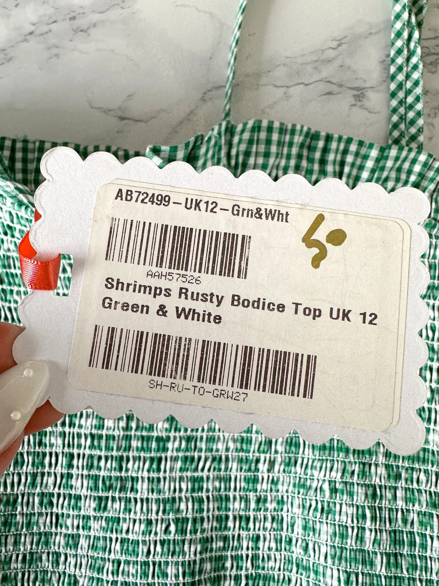 Shrimps Gingham Green Rusty Bodice Top - Imagen 9