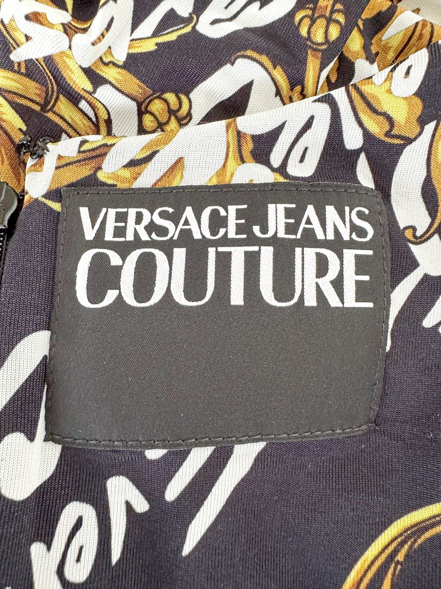 Versace Jeans Couture Allover Brand Logo Print Baroque Mini Playsuit - Imagen 5