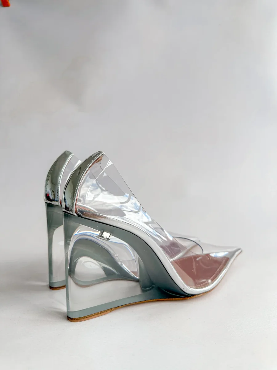 AMINA MUADDI Lupita PVC Wedge Mules - Imagen 3