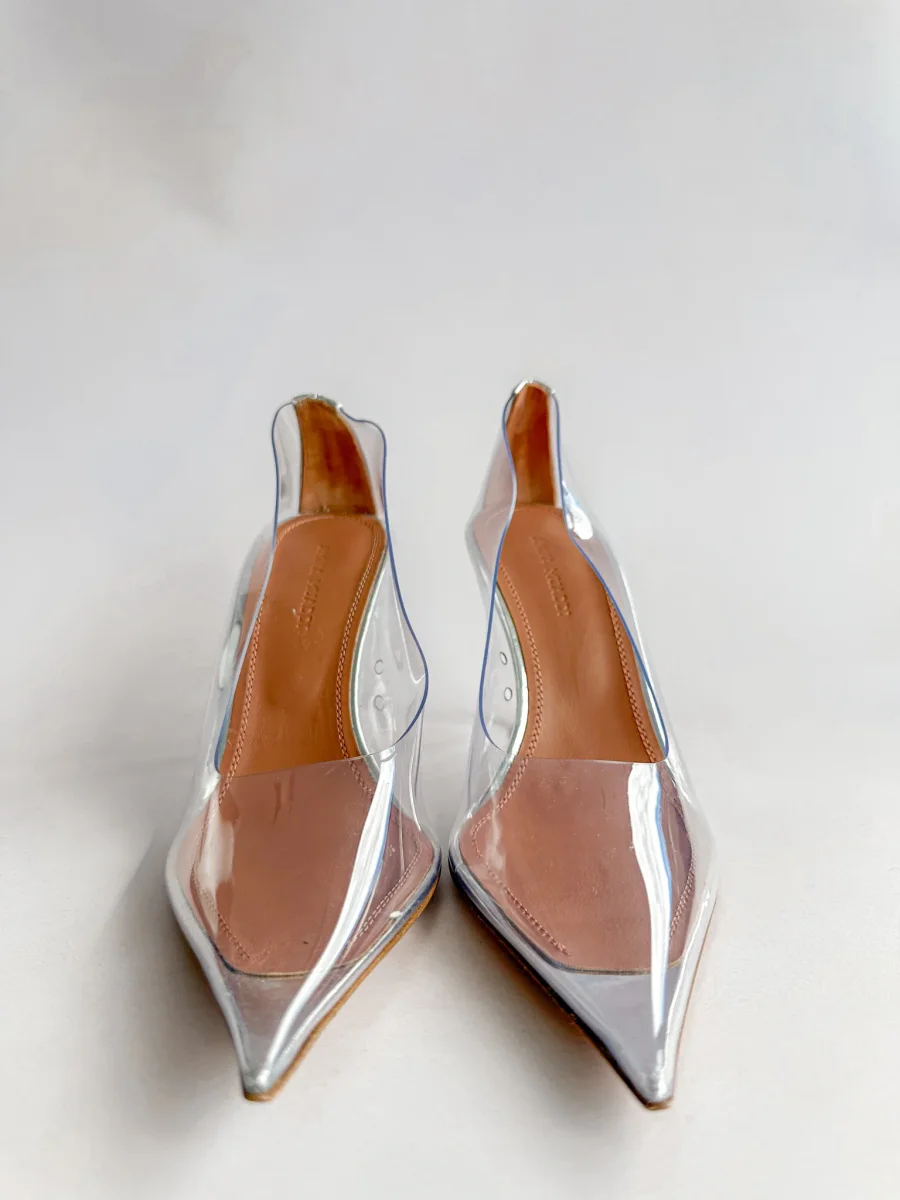 AMINA MUADDI Lupita PVC Wedge Mules - Imagen 5