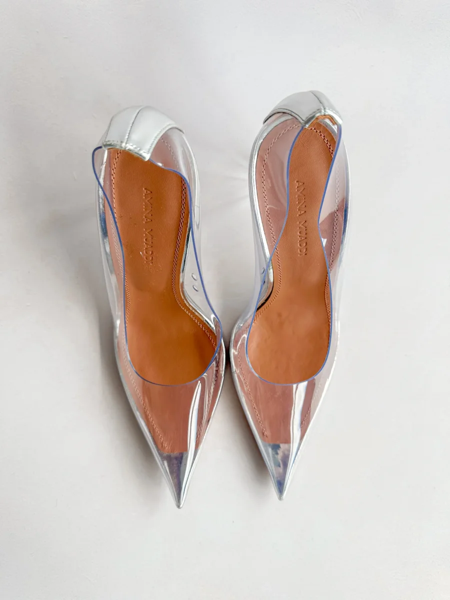 AMINA MUADDI Lupita PVC Wedge Mules - Imagen 6