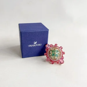 Swarovski Curiosa Cocktail ring Multicoloured, 18k rose gold plated