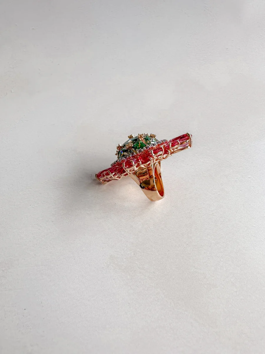 Swarovski Curiosa Cocktail ring Multicoloured, 18k rose gold plated - Imagen 5