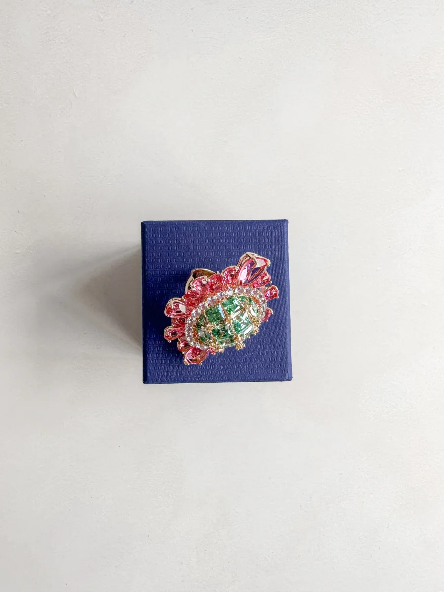 Swarovski Curiosa Cocktail ring Multicoloured, 18k rose gold plated - Imagen 7