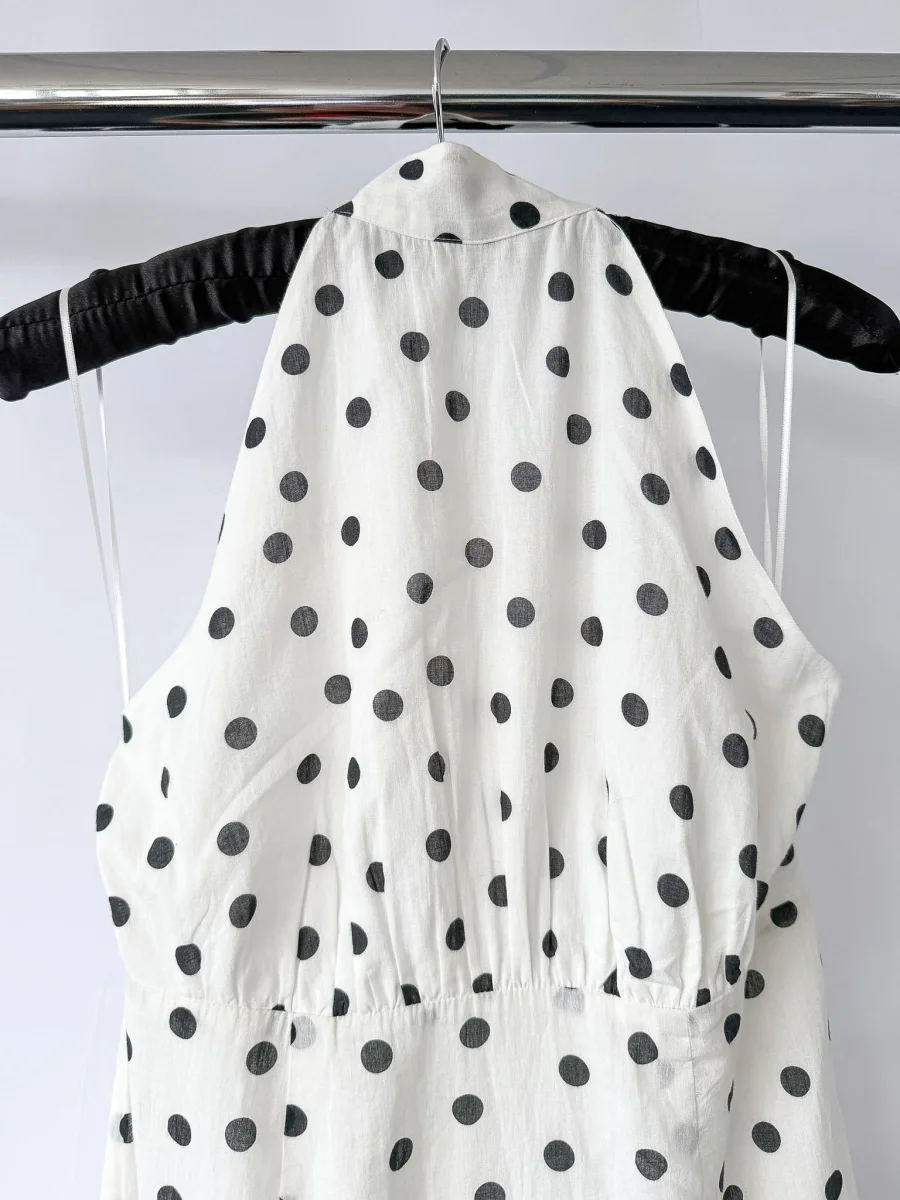 Rixo White Eleanor Polka Dot Tiered Midi Dress - Imagen 8