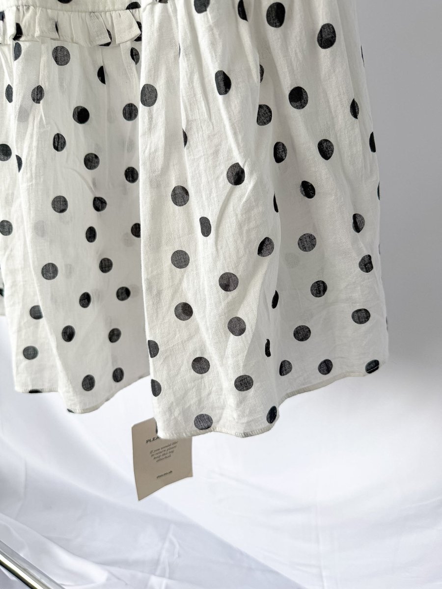 Rixo White Eleanor Polka Dot Tiered Midi Dress - Imagen 9