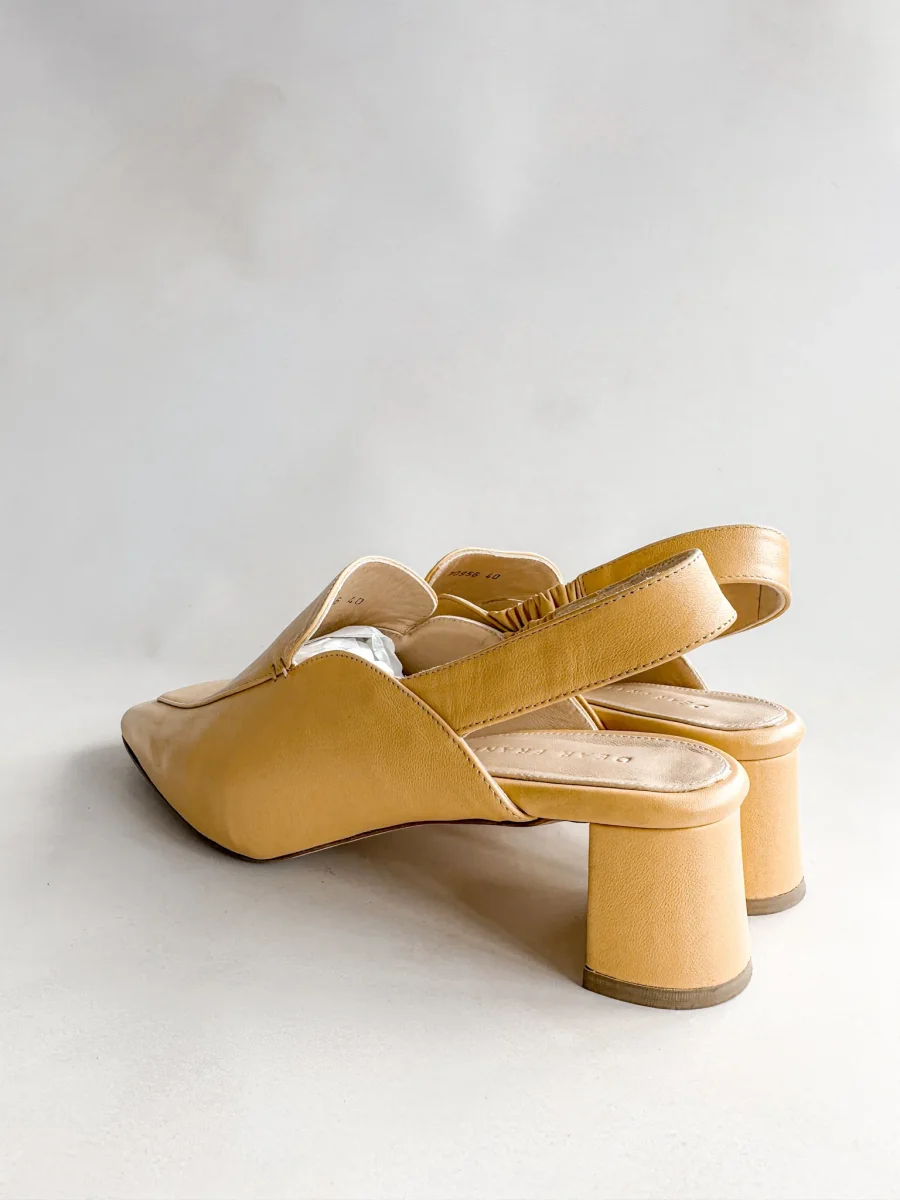 DEAR FRANCES Noah Mule Venezia Heels In Beige - Imagen 4