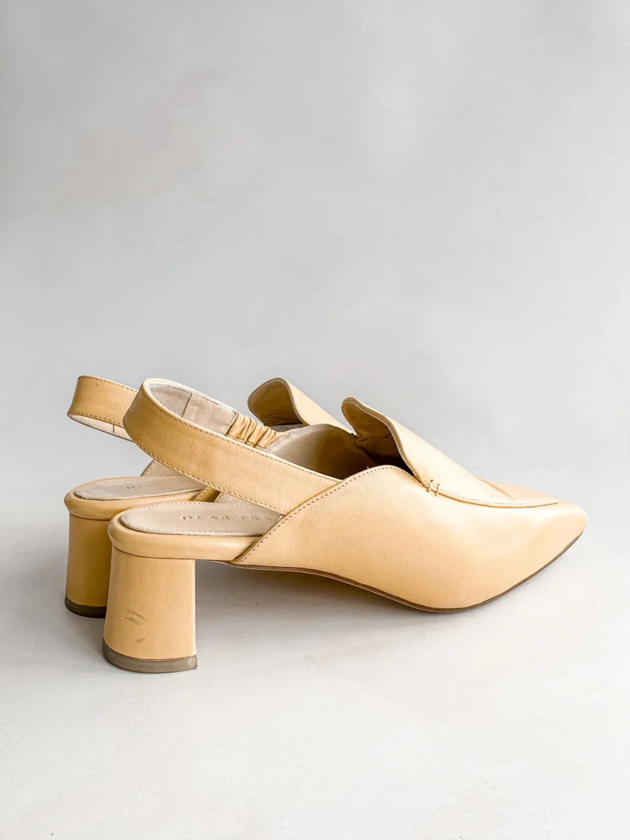 DEAR FRANCES Noah Mule Venezia Heels In Beige - Imagen 5