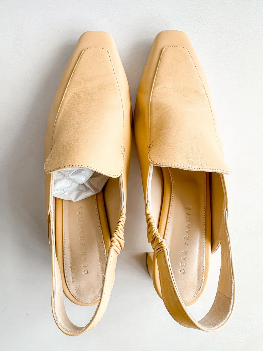 DEAR FRANCES Noah Mule Venezia Heels In Beige - Imagen 6