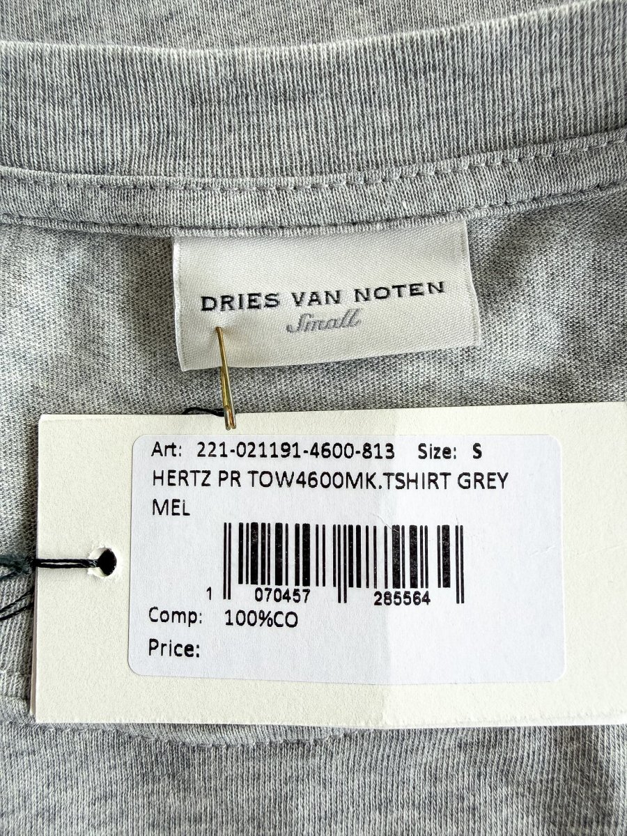 Dries Van Noten Grey Hertz Tower T-Shirt - Imagen 5