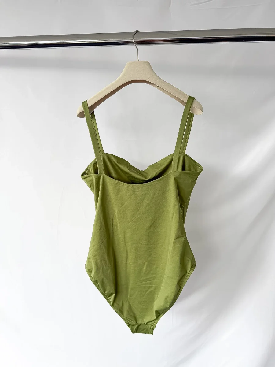 Asceno Green Palma One Piece Square Neck Swimsuit - Imagen 5