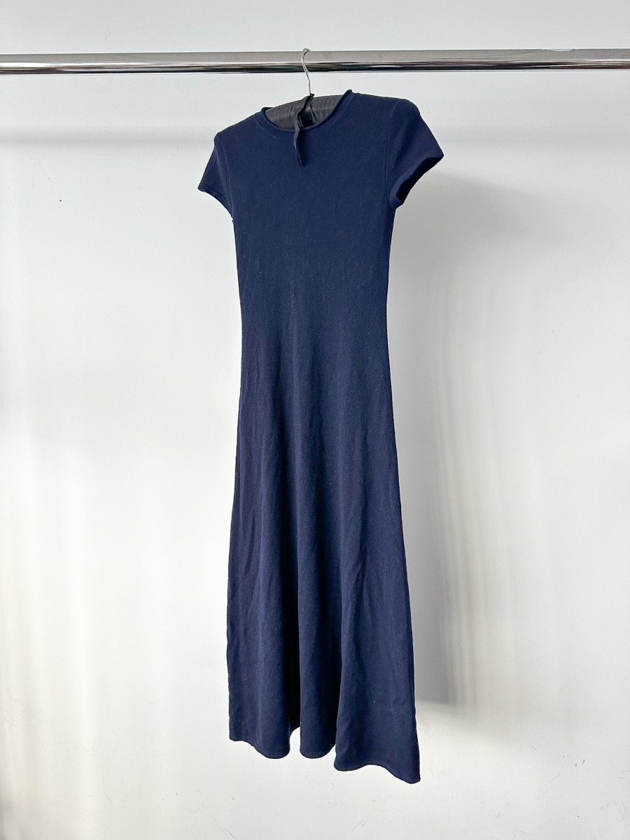 Polo Ralph Lauren Cashmere Navy Short Sleeve Long Dress - Imagen 5