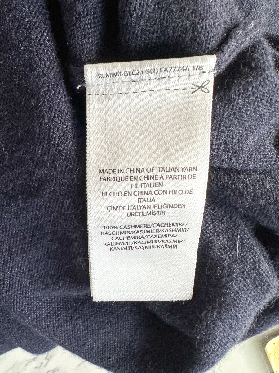 Polo Ralph Lauren Cashmere Navy Short Sleeve Long Dress - Imagen 7