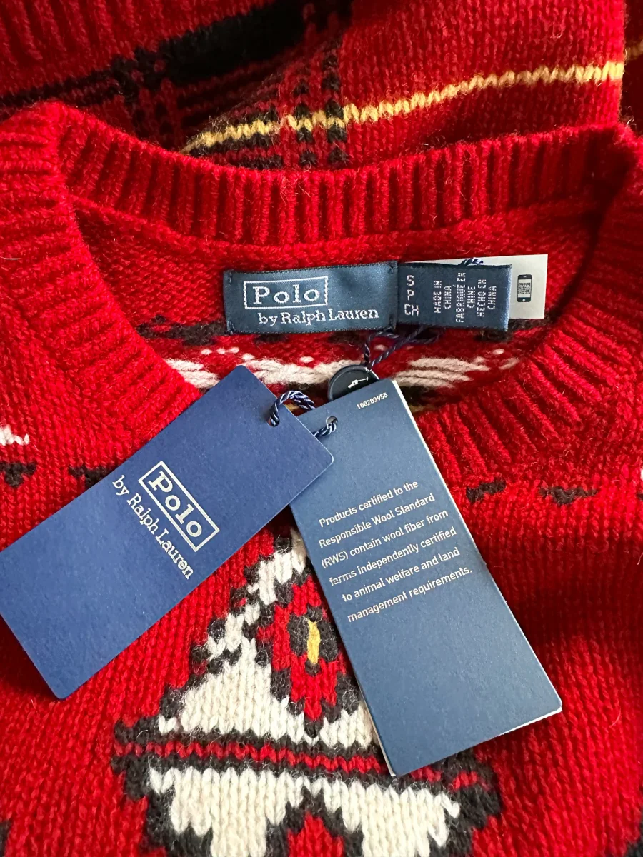 Polo Ralph Lauren Western Red Tartan Fair Isle Intarsia Wool Jumper - Imagen 8
