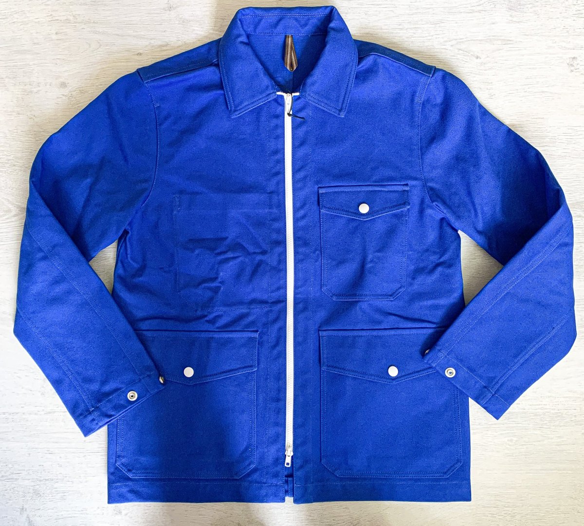 Drake's Blue Cotton 18oz Canvas Yacht Sailing Chore Jacket - Imagen 3