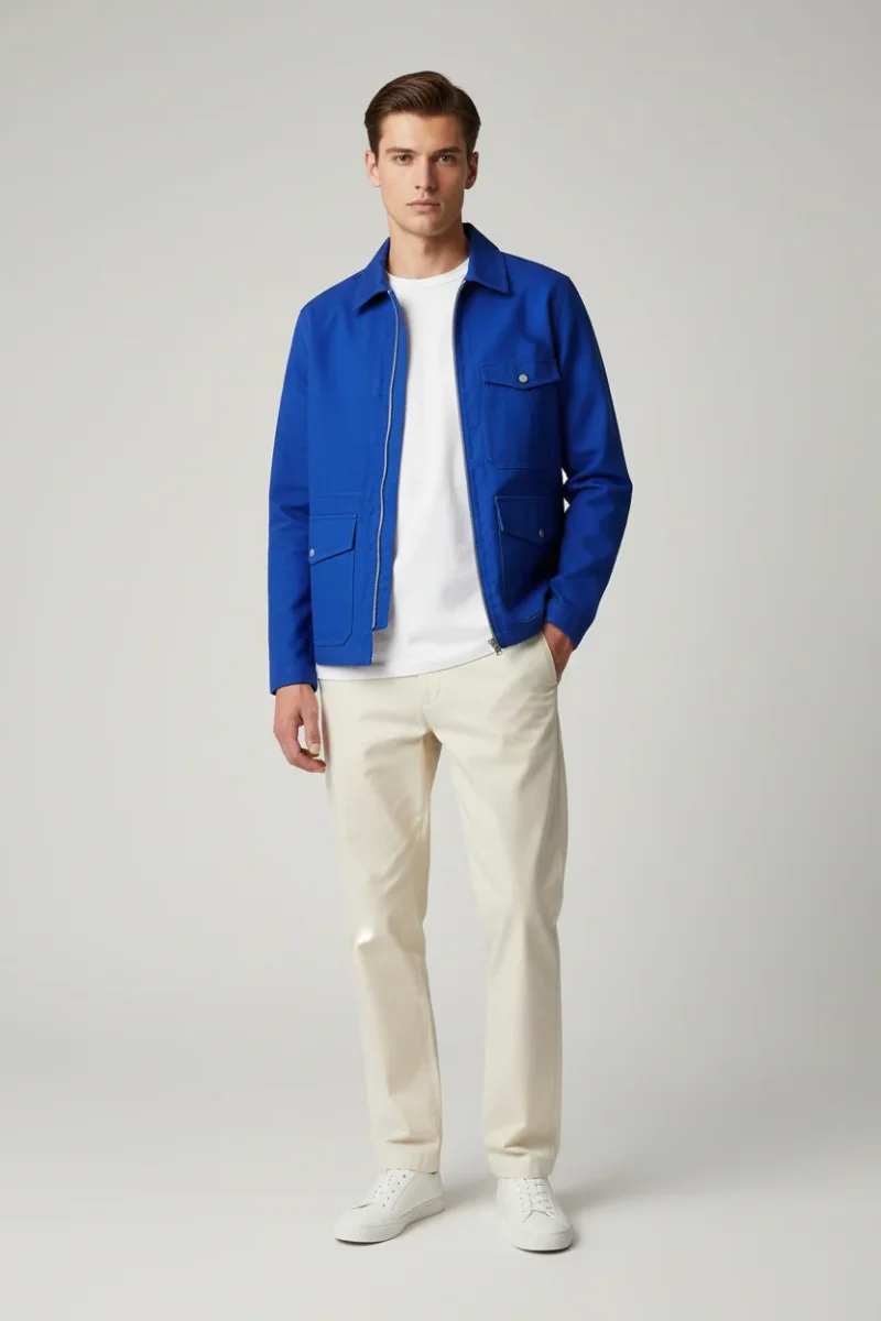 Drake's Blue Cotton 18oz Canvas Yacht Sailing Chore Jacket - Imagen 2