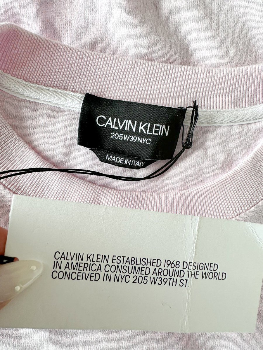 Calvin Klein 205W39NYC Logo Embroidered Pink Short Sleeve T-Shirt - Imagen 7